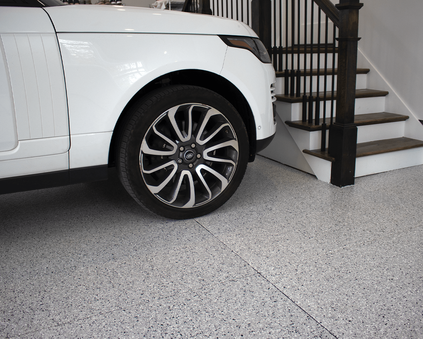 Garage floor epoxy system installation photo 3